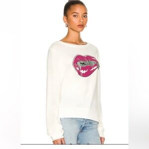 NWT WILDFOX lmtd ed. “Love-bites”   sweater sweatshirt Pristine terry k…